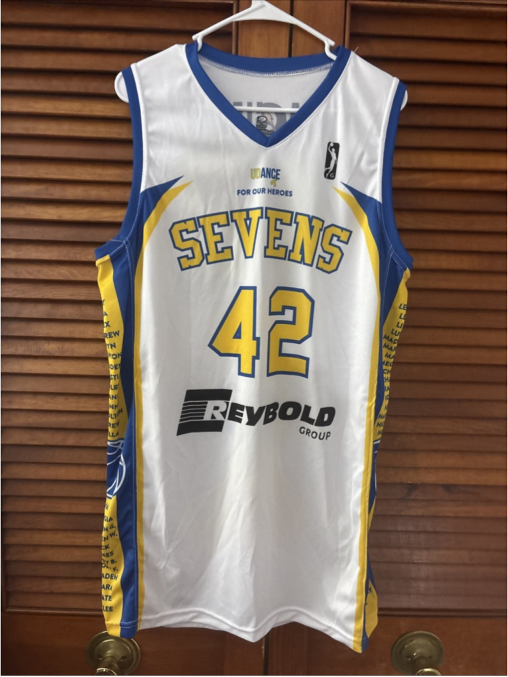 Delaware 87ers Sevens Elton Brand Signed NBA G LeagueJersey Adult Large